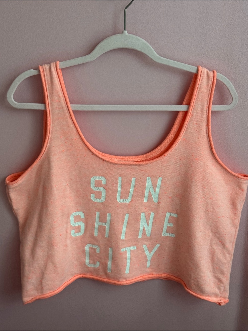 PINK Victoria's Secret Peach 'Sunshine City' Cropped Tank
